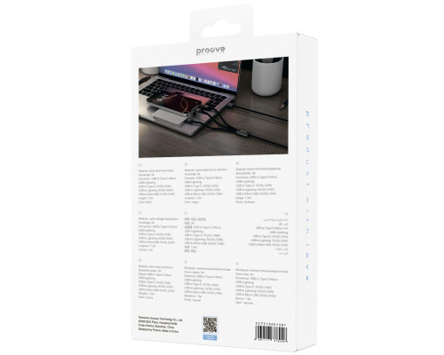 Кабель Proove Triple Connection 3 in 1 Type-C + Micro USB + Lightning (1.3m) Black (CCTC15001501)