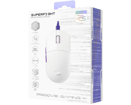 Проводная игровая мышь Proove Gaming Superfight Wired White/Purple (GMSW00102002)