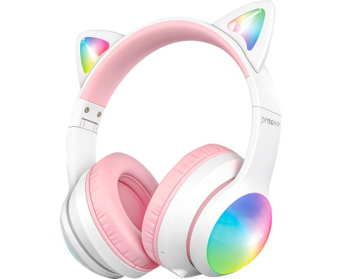 Беспроводные наушники Proove Kids LumiCat (APP) White/Pink (HPLC0001AP25)