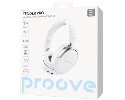 Беспроводные наушники Proove Tender Pro with ANC (APP) White (HPTP0001AP02)