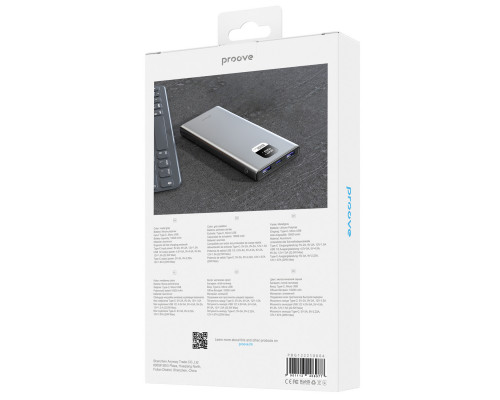 Внешний аккумулятор Proove Guardian 22.5W 10000mAh Metal Gray (PBG122210004)