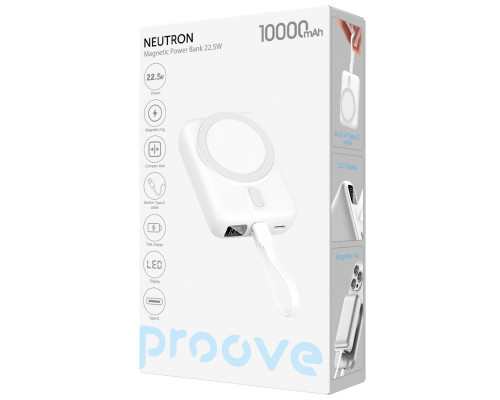 Павербанк Proove Neutron 22.5W 10000mAh Silver/White (PBNE22022206)