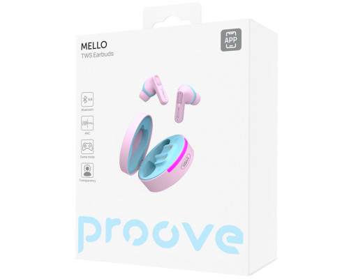 Беспроводные наушники Proove Mello TWS with ANC (APP) Cotton Candy (TWML0001AP24)