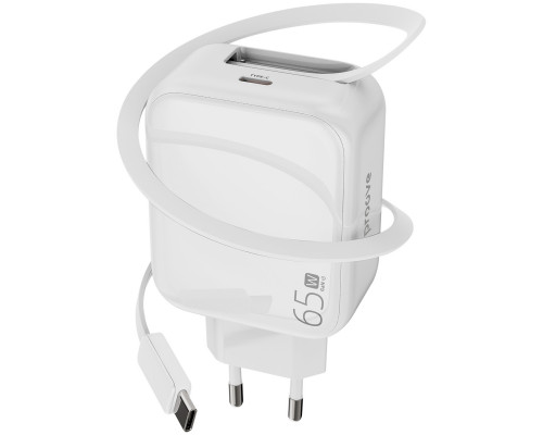 Сетевое зарядное устройство Proove Fixtape GaN 65W (Type-C) White (WCFP65010202)