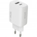 Сетевое зарядное устройство Proove Silicone Power 2 30W (Type-C + USB) White (WCSP23110002)