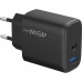 Сетевое зарядное устройство Proove Silicone Power 2 45W (Type-C+USB) Black (WCSP24110001)