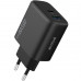 Сетевое зарядное устройство Proove Silicone Power 2 45W (Type-C+USB) Black (WCSP24110001)