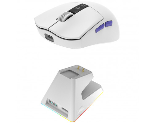Беспроводная игровая мышь Proove Gaming Jester 8K with Charging Dock White/Purple (WMJSCD022017)