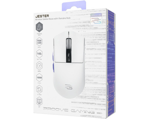 Беспроводная игровая мышь Proove Gaming Jester 8K with Charging Dock White/Purple (WMJSCD022017)
