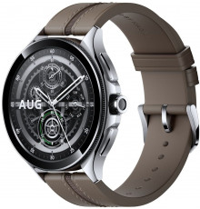 Смарт-часы Xiaomi Watch 2 Pro Bluetooth Silver Case with Brown Leather Strap (BHR7216GL)