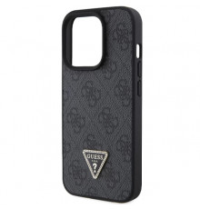Чехол Guess Leather 4G Diamond Triangle для iPhone 15 Pro Max Black (GUHCP15XP4TDPK)