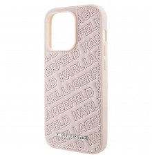 Чехол Karl Lagerfeld Quilted K Pattern для iPhone 15 Pro Max Pink (KLHCP15XPQKPMP)