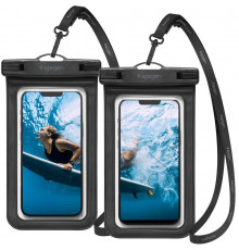 Водонепроницаемый чехол Spigen A601 Universal Waterproof (2 per pack) Black (AMP04523)