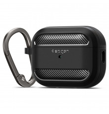Чехол Spigen для AirPods Pro 2/1 Rugged Armor Black (ACS05482)