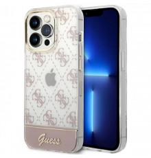 Чехол Guess 4G Pattern Script для iPhone 14 Pro Pink (GUHCP14LHG4MHP)