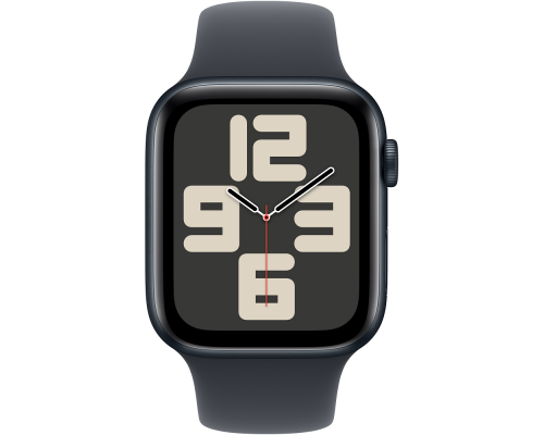Смарт-годинник Apple Watch SE 2024 GPS 40mm Midnight Aluminium Case with Midnight Sport Band - S/M (MXE73QH/A)