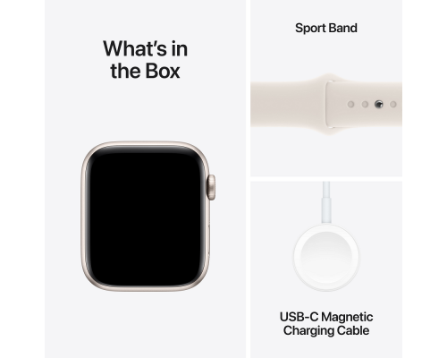 Смарт-годинник Apple Watch SE 2024 GPS 40mm Starlight Aluminium Case with Starlight Sport Band - S/M (MXEF3QH/A)