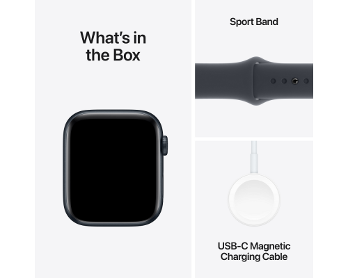 Смарт-годинник Apple Watch SE 2024 GPS 44mm Midnight Aluminium Case with Midnight Sport Band - M/L (MXEK3QH/A)