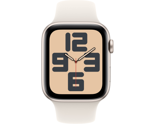 Смарт-годинник Apple Watch SE 2024 GPS 44mm Starlight Aluminium Case with Starlight Sport Band - M/L (MXEV3QH/A)