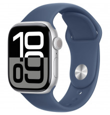 Смарт-часы Apple Watch Series 10 GPS 42mm Silver Aluminium Case with Denim Sport Band - S/M (MWWA3QH/A)