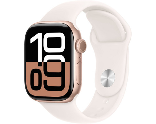 Смарт-годинник Apple Watch Series 10 GPS 42mm Rose Gold Aluminium Case with Light Blush Sport Band - S/M (MWWH3QH/A)