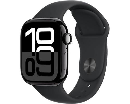 Смарт-годинник Apple Watch Series 10 GPS 42mm Jet Black Aluminium Case with Black Sport Band - S/M (MWWE3QH/A)