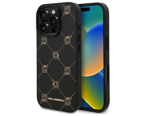 Чохол Karl Lagerfeld Karl Heads для iPhone 16 Pro Black with MagSafe (KLHMP16LPGKHPHK)