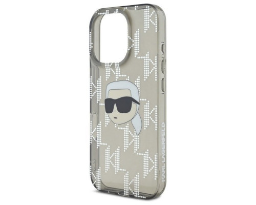 Чехол Karl Lagerfeld IML Karl Head & Monogram для iPhone 16 Pro Max Black (KLHCP16XHKLPKHK)