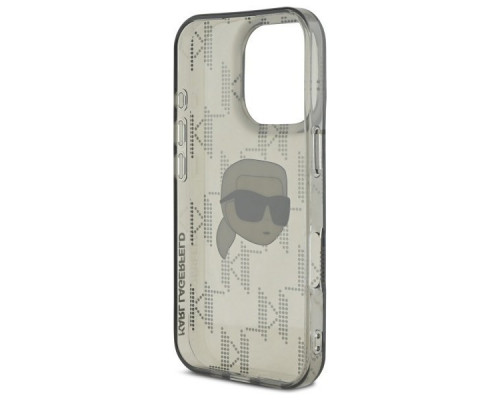 Чехол Karl Lagerfeld IML Karl Head & Monogram для iPhone 16 Pro Max Black (KLHCP16XHKLPKHK)
