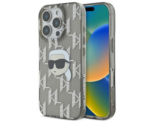 Чехол Karl Lagerfeld IML Karl Head & Monogram для iPhone 16 Pro Black (KLHCP16LHKLPKHK)