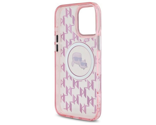 Чехол Karl Lagerfeld IML Monogram Karl & Choupette Head для iPhone 16 Pro Max Pink with MagSafe (KLHMP16XHMCKMHP)