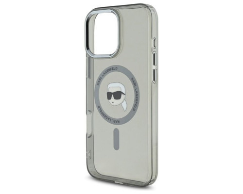 Чехол Karl Lagerfeld IML Metal Karl Head для iPhone 16 Pro Max Black with MagSafe (KLHMP16XHLSKIK)