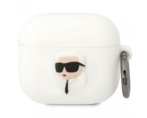 Чохол Karl Lagerfeld Silicone Karl Head 3D для AirPods 3 White (KLA3RUNIKH)