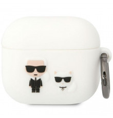 Чехол Karl Lagerfeld Silicone Karl & Choupette для AirPods 3 White (KLACA3SILKCW)