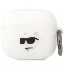 Чехол Karl Lagerfeld Silicone Choupette Head 3D для AirPods 3 White (KLA3RUNCHH)