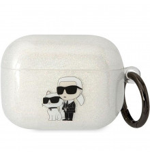 Чехол Karl Lagerfeld Gliter Karl & Choupette для AirPods 2 Transparent (KLAP2HNKCTGT)