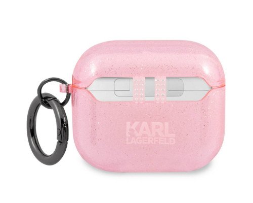 Чехол Karl Lagerfeld Glitter Choupette для AirPods 3 Pink (KLA3UCHGP)