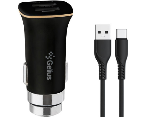 Автомобильное зарядное устройство для Gelius Apollo 2USB 3.1A 15W+Type-c