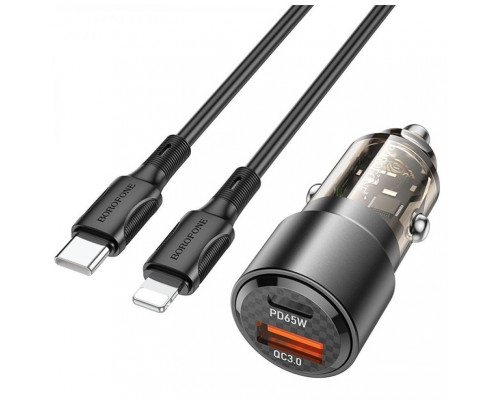 Автомобільний зарядний пристрій Borofone BZ20A USB+USB-C 83W