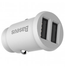 Автомобильное зарядное устройство Baseus Grain 3.1A 2USB White