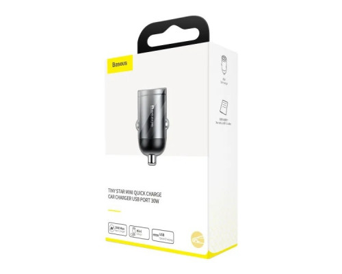 Автомобільний зарядний пристрій Baseus Tiny Star Mini PPS 30W USB Gray