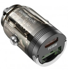 Автомобильное зарядное устройство Borofone BZ29A PD/QC 36W Black