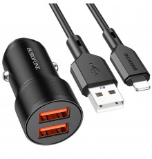 Автомобильное зарядное устройство Borofone BZ19 Lightning