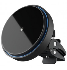 Автодержатель с беспроводной зарядкой Proove Light Circle 15W Silver
