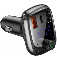 Автомобильный зарядный FM Модулятор Baseus T-Typed S-13 Bluetooth MP3 Car Charger (CCTM-B01) Black