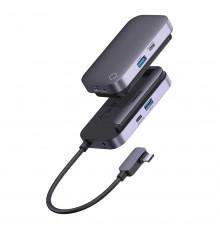 Type-C HUB Baseus PadJoy 4-Port Adapter Dark Gray