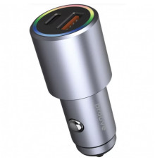 Автомобильное зарядное устройство Proove Double Energy Plus 53W USB+Type-C Metal Gray