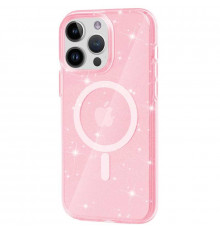 Чехол Galaxy Sparkle MagFit для iPhone 13 Pro Max Pink+Glitter
