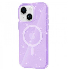 Чехол Galaxy Sparkle MagFit для iPhone 15 Purple+Glitter