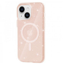 Чехол Galaxy Sparkle MagFit для iPhone 15 Gold+Glitter